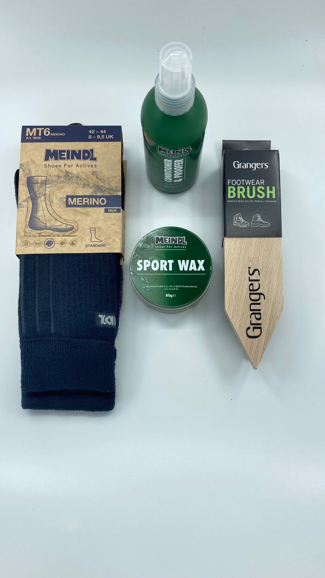 Meindl Footwear Care and Sock Package 